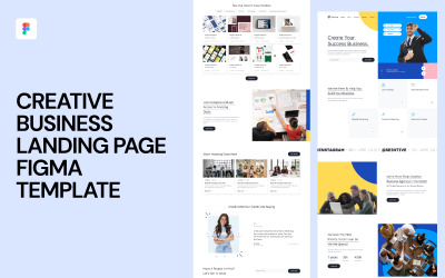 Modèle Figma de page de destination d&amp;#39;entreprise créative