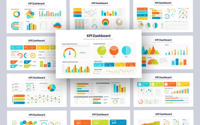 Modello di PowerPoint professionale per dashboard KPI aziendali
