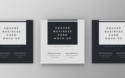 Modello PSD mockup biglietto da visita quadrato Vol 33
