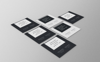 Modello PSD mockup biglietto da visita quadrato Vol 43