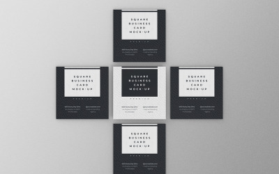 Modello PSD mockup biglietto da visita quadrato Vol 45