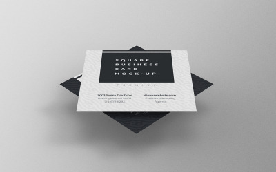Modello PSD mockup biglietto da visita quadrato Vol 46