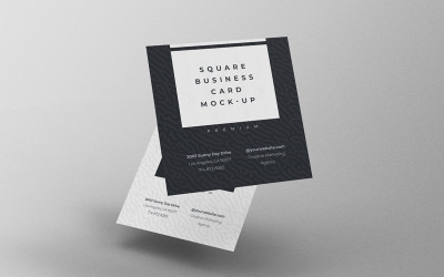 Quadratische Visitenkarte Mockup PSD-Vorlage Vol. 50