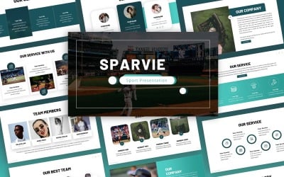 Sparvie - спортивний багатоцільовий шаблон PowerPoint