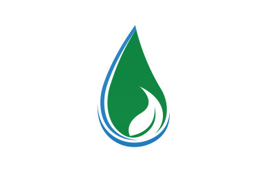 Goccia d&amp;#39;acqua e foglia Nature Energy Logo 11