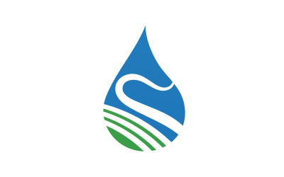 Goccia d&amp;#39;acqua e foglia Nature Energy Logo 20