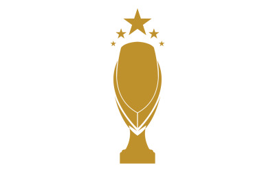 Goldene Trophäenpokale und Auszeichnungslogo 6