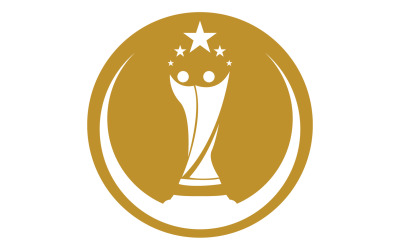 Logo delle coppe e dei premi del trofeo d&amp;#39;oro 18