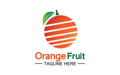 Logotipo de símbolo fresco de frutas naranjas 13