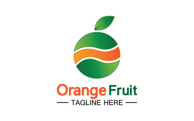 Logotipo de símbolo fresco de frutas naranjas 19