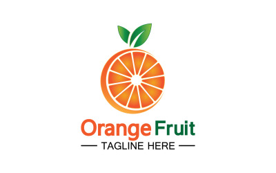 Logotipo de símbolo fresco de frutas naranjas 22