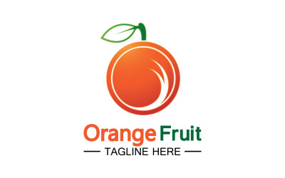Logotipo de símbolo fresco de frutas naranjas 26