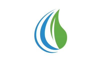 Vízcsepp és Levél Természeti Energia logó 8