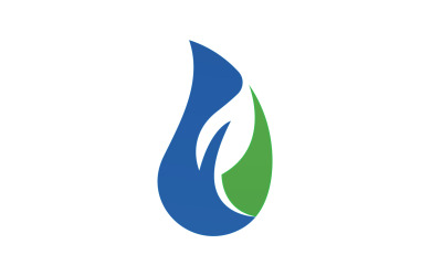 Water Drop And Leaf Nature Energy Logo 13