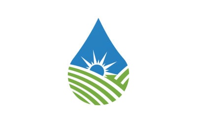 Water Drop And Leaf Nature Energy Logo 15