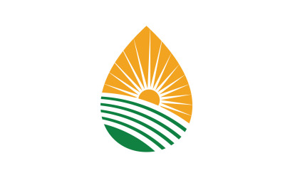 Water Drop And Leaf Nature Energy Logo 4