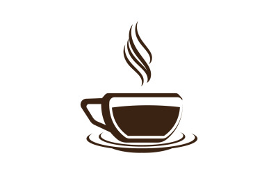 Modello di logo e simbolo della bevanda al caffè 2