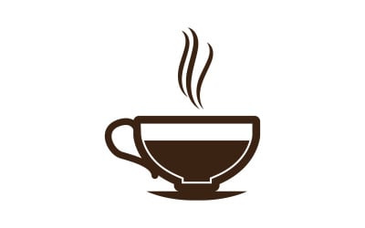 Plantilla de logotipo y símbolo de bebida de café 3