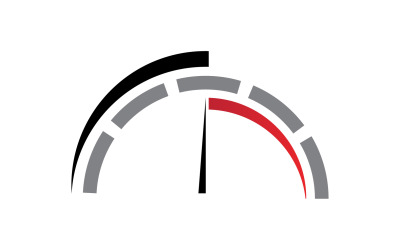 Logotipo deportivo de velocímetro de velocidad más rápida 21