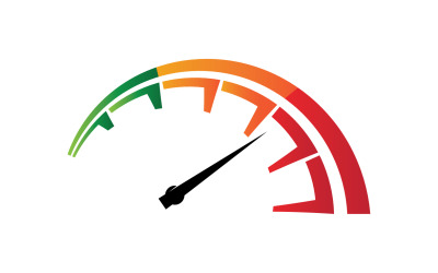 Logotipo deportivo de velocímetro de velocidad más rápida 4