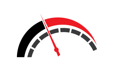 Logotipo deportivo de velocímetro de velocidad más rápida 55