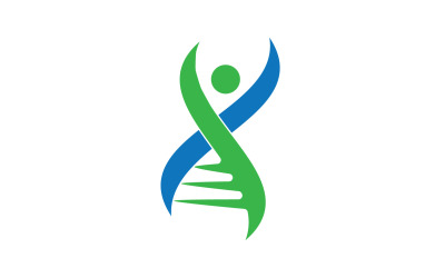 Emberi DNS logó Ikon Design Vector 6