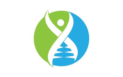 Human DNA logo Icon Design Vector 39