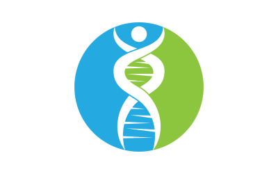 İnsan DNA logosu Simge Tasarım Vektörü 34