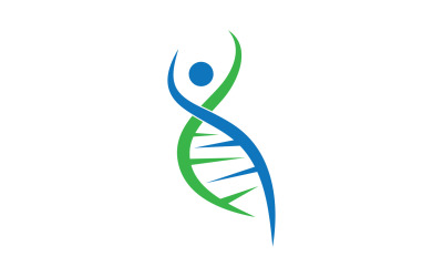 Logo de l&amp;#39;ADN humain Icon Design Vector 19
