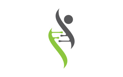Logo de l&amp;#39;ADN humain Icon Design Vector 23