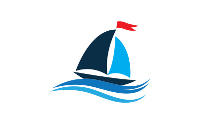 Logo de silhouette de navire linéaire de croisière océanique Vector 15