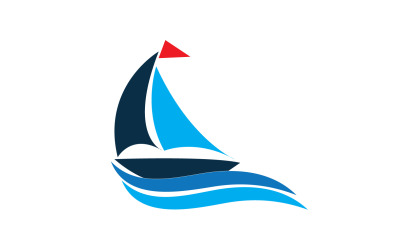 Logo de silhouette de navire linéaire de croisière océanique Vector 17