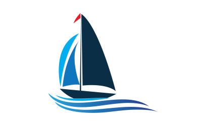 Logo de silhouette de navire linéaire de croisière océanique Vector 20