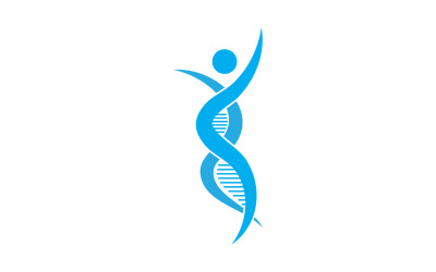 Menschliches DNA-Logo Icon Design Vector 10