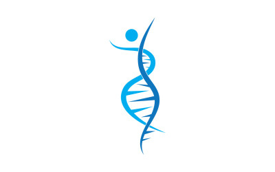Menschliches DNA-Logo Icon Design Vector 11
