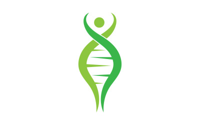 Menschliches DNA-Logo Icon Design Vector 12