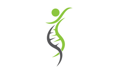 Menschliches DNA-Logo Icon Design Vector 13