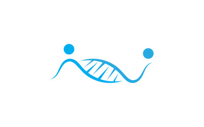 Menschliches DNA-Logo Icon Design Vector 17