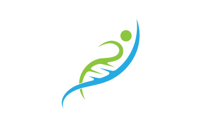 Menschliches DNA-Logo Icon Design Vector 18