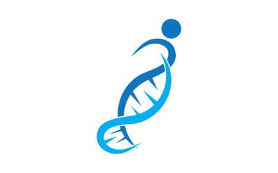 Menschliches DNA-Logo Icon Design Vector 22