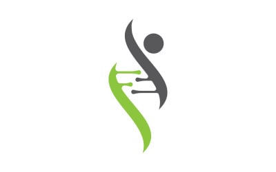 Menschliches DNA-Logo Icon Design Vector 23