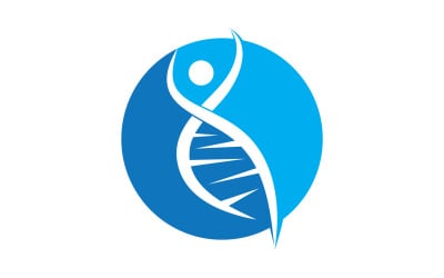 Menschliches DNA-Logo Icon Design Vector 25