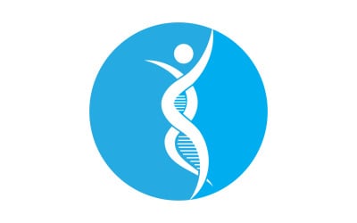 Menschliches DNA-Logo Icon Design Vector 26