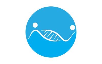 Menschliches DNA-Logo Icon Design Vector 28
