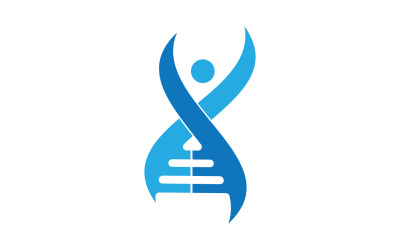 Menschliches DNA-Logo Icon Design Vector 2