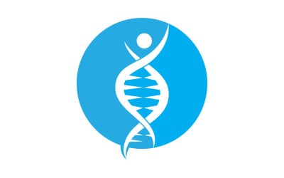 Menschliches DNA-Logo Icon Design Vector 30