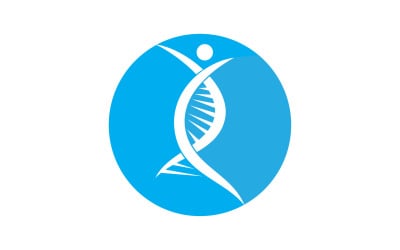 Menschliches DNA-Logo Icon Design Vector 31