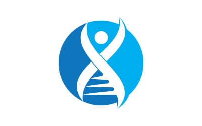 Menschliches DNA-Logo Icon Design Vector 32