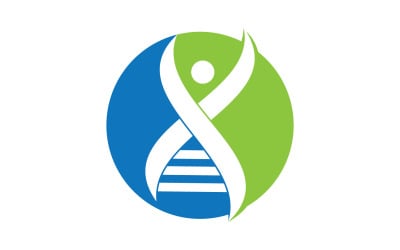 Menschliches DNA-Logo Icon Design Vector 33