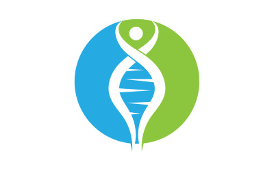 Menschliches DNA-Logo Icon Design Vector 36
